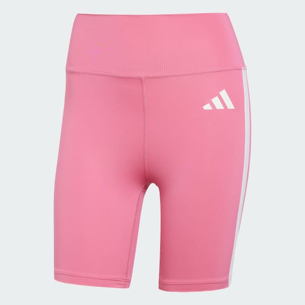 Rosa Calções Justos 3-Stripes Optime Essentials