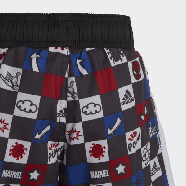 Bialy adidas x Marvel's Spider-Man Swim Shorts