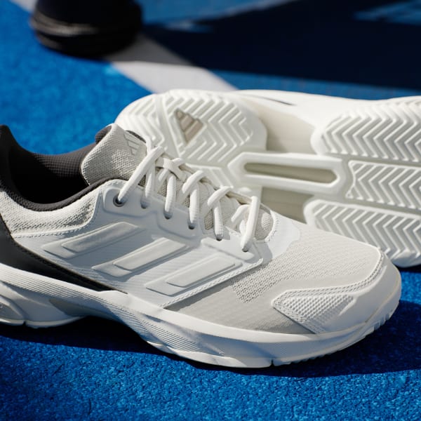 adidas Courtjam Control 3 Tennis Sneakers - White | Free Shipping