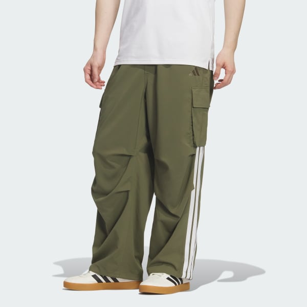 グリーン 軽パン ストレッチカーゴパンツ