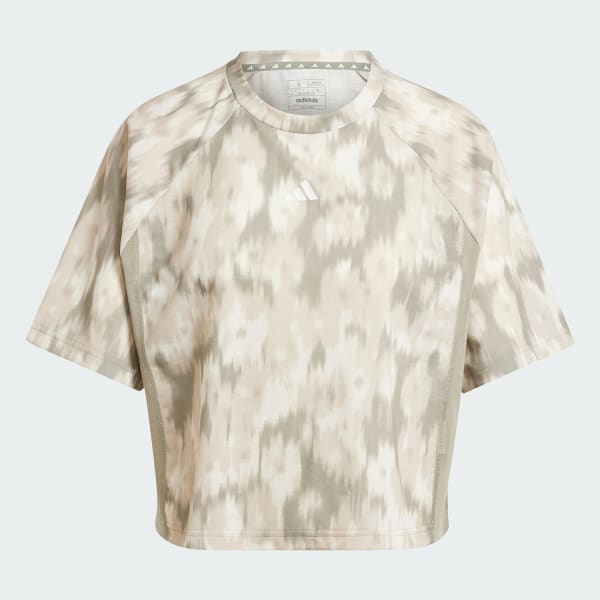 zelená Train Essentials Allover Print Flower Tie-Dye T-Shirt