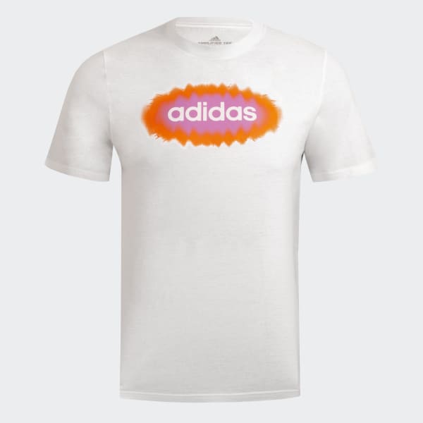 Blanco Camiseta Graphic Positive Aura Linear