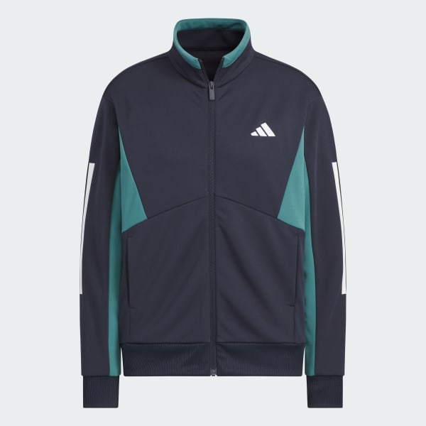 ブルー チーム ルーズフィット ダブルニット トラックトップ