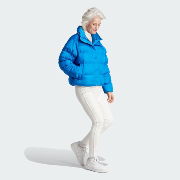 adidas Short Vegan Puffer Jacket - Blue | Women's Lifestyle | adidas US