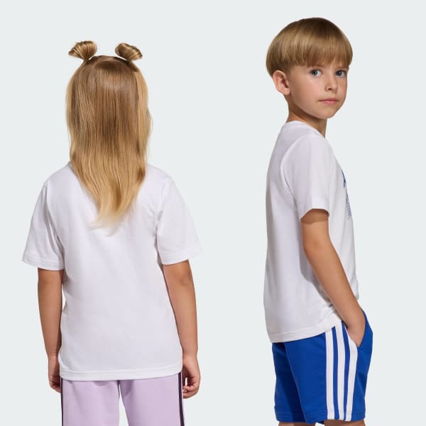 White FOOTBALL GRAPHIC T-SHIRT KIDS