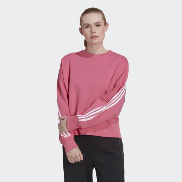 Rozowy adidas Sportswear Future Icons 3-Stripes Sweatshirt LOR06