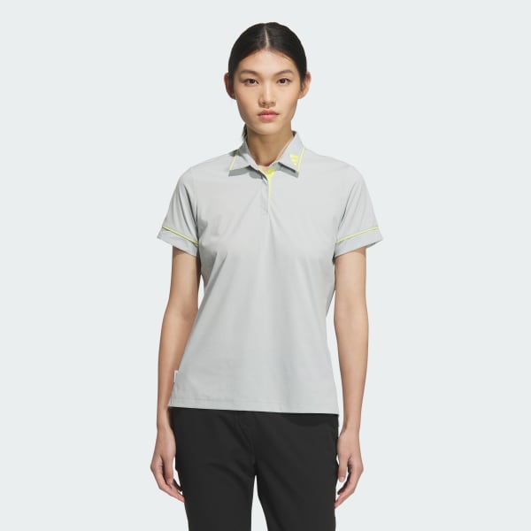 Grey Twistknit Short Sleeve Polo Shirt