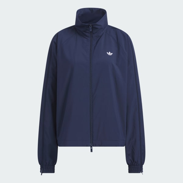 ブルー スリーストライプス ジップ トラックトップ（ジャージ）