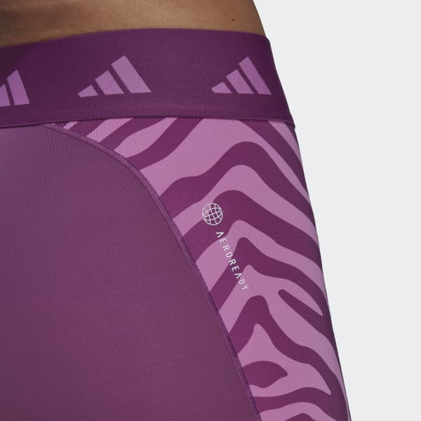 fialová Hyperglam Techfit Zebra High-Waisted Short Leggings DKE08