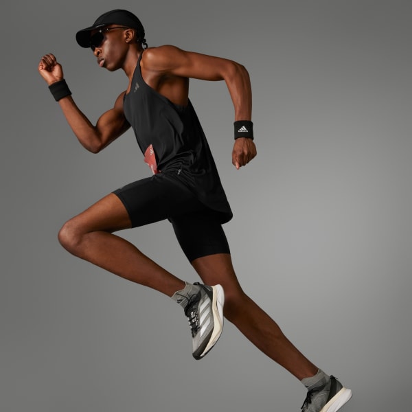 Negro Mallas Cortas de Running Adizero