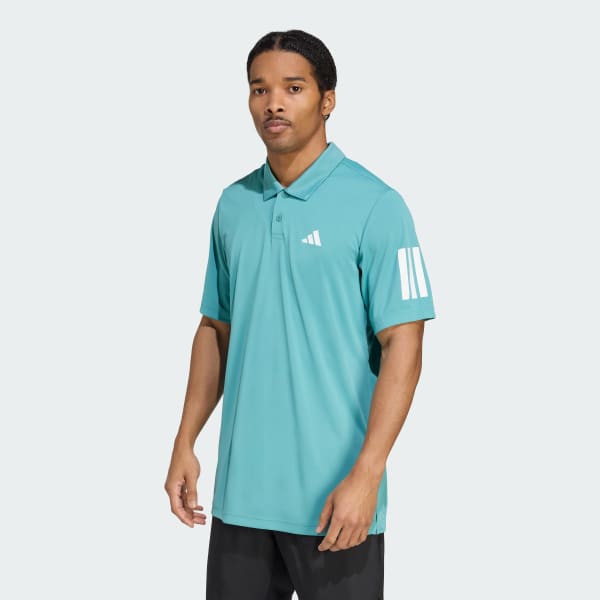 Turquesa Camiseta Polo de Tenis Club 3 Rayas