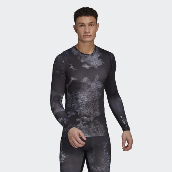 Πολλαπλά-Χρώματα Techfit Allover Print Training Long Sleeve Tee TU381