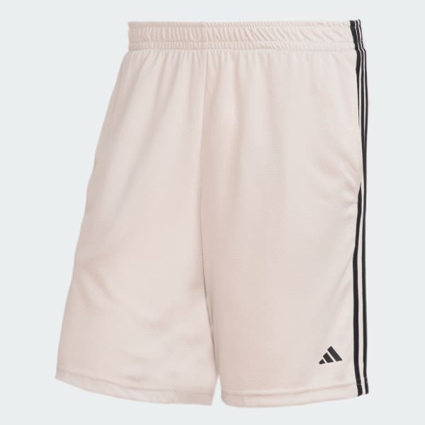 Bege Shorts Malha adidas Três Listras AEROREADY