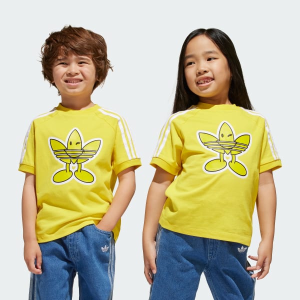 สีเหลือง เสื้อยืด adidas Originals x Smiley World สำหรับเด็ก