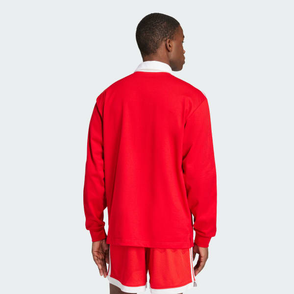 Rojo Playera Polo de Rugby Adicolor