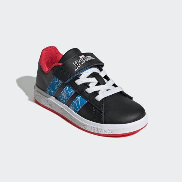 adidas Marvel Spider Man Grand Court Shoes Kids Black adidas UK