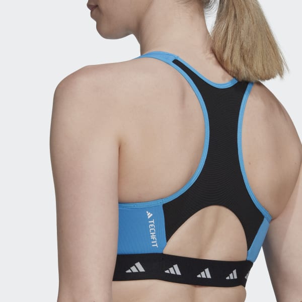 Blu Reggiseno sportivo Powerreact Training Medium-Support Techfit I6419