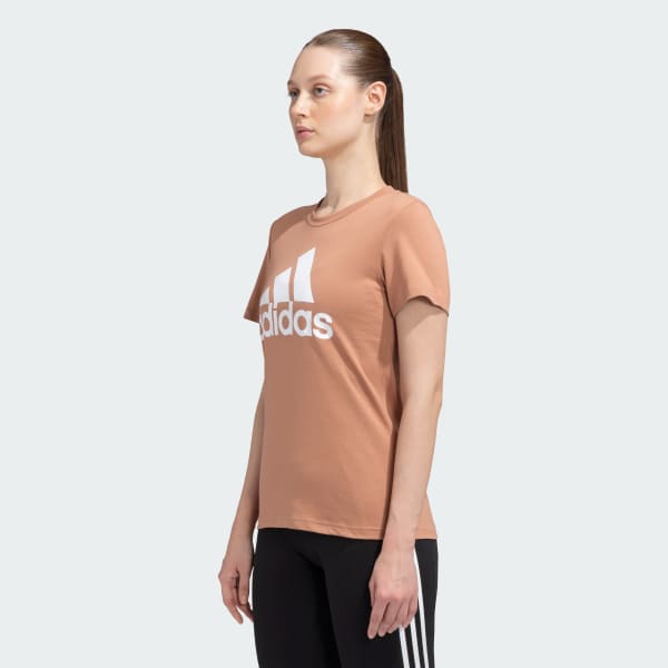 Brown ESSENTIALS BIG LOGO TEE