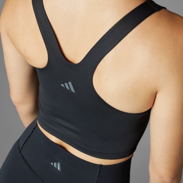 Czerń Koszulka All Me Medium-Support Long Line Bra Tank