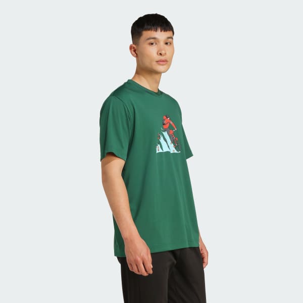 グリーン クライマクール ドゥードル ハント バイク グラフィック Tシャツ