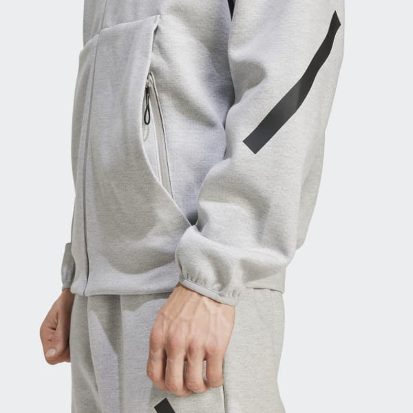 adidas Z.N.E. Full-Zip Hooded Track Jacket - Grey | Free Shipping