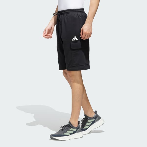 Black Feel Cozy Cargo Shorts