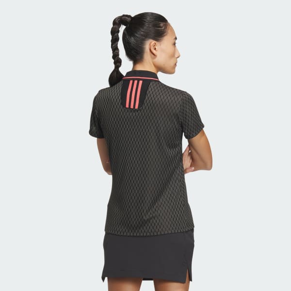 Đen Áo Polo Ngắn Tay Jacquard AEROREADY