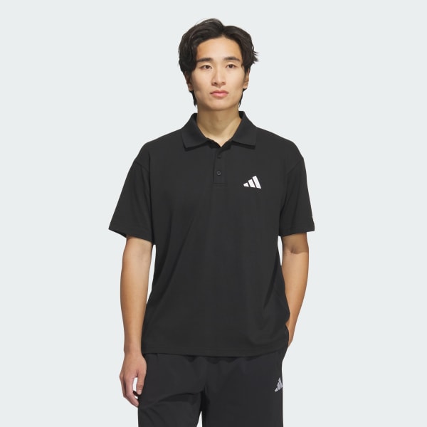 Hitam Polo Shirt Lengan Pendek Essentials Plus Loose Fit Small Logo