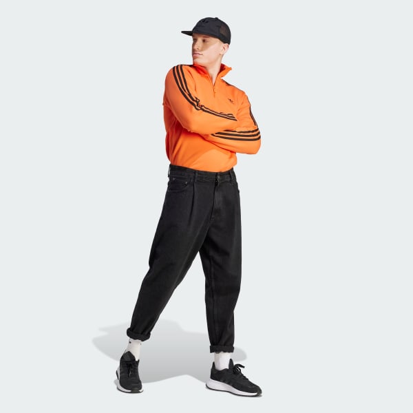 adidas Adicolor Classics 3-Stripes Half-Zip Sweatshirt - Orange