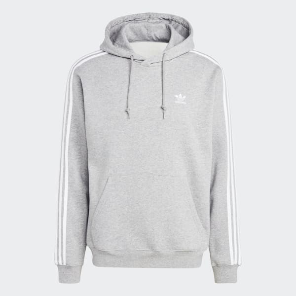 Adidas originals floating 3 stripe hoodie in grey 2025
