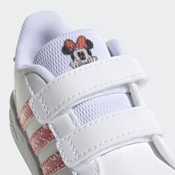 White adidas x Disney Minnie Mouse Grand Court Shoes LUQ45