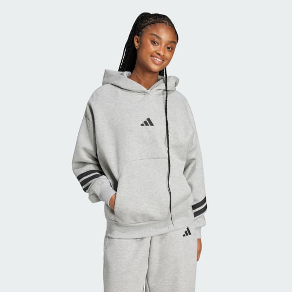 Grigio Felpa con cappuccio Future Icons 3-Stripes