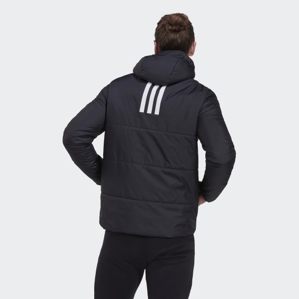 Black BSC 3-Stripes Hooded Insulated Jacket