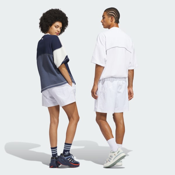 Beyaz Long Beach Naylon Şort