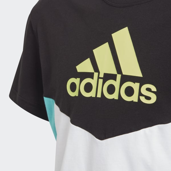 Black Colorblock Tee