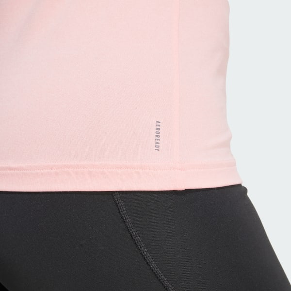 Rosa Camiseta Minimalista AEROREADY Train Essentials Cuello en V