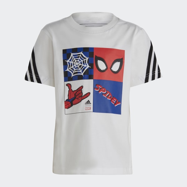 wit adidas x Marvel Spider-Man T-shirtsetje