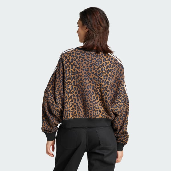 Multicolor Felpa Leopard Crewneck