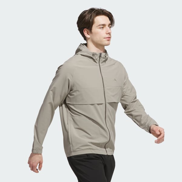 Beige Go-to Full-Zip Windbreaker
