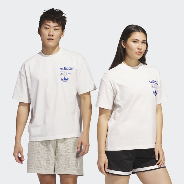 Tシャツ・カットソー adidas Karim Skyhook Tee Cloud White JD5192 adidas Kareem Skyhook Tee - White | Free Shipping with