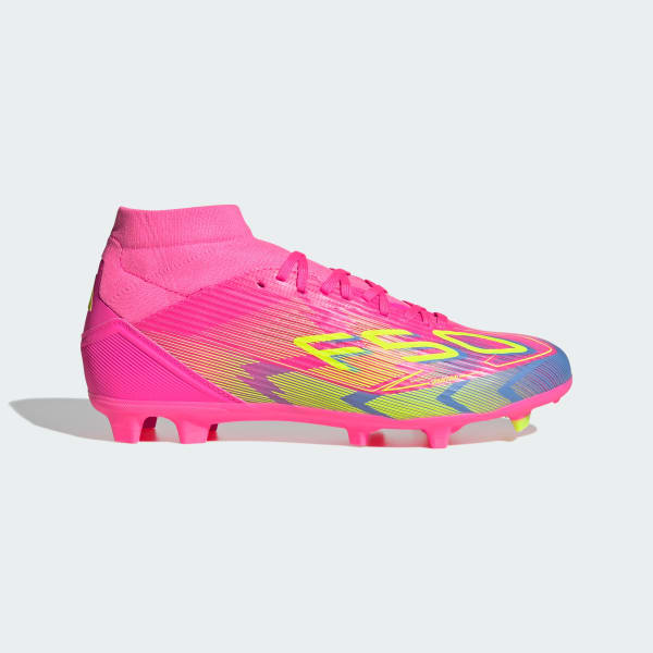 Rosado Zapatos de Fútbol F50 Mid League Terreno Firme/Multiterreno