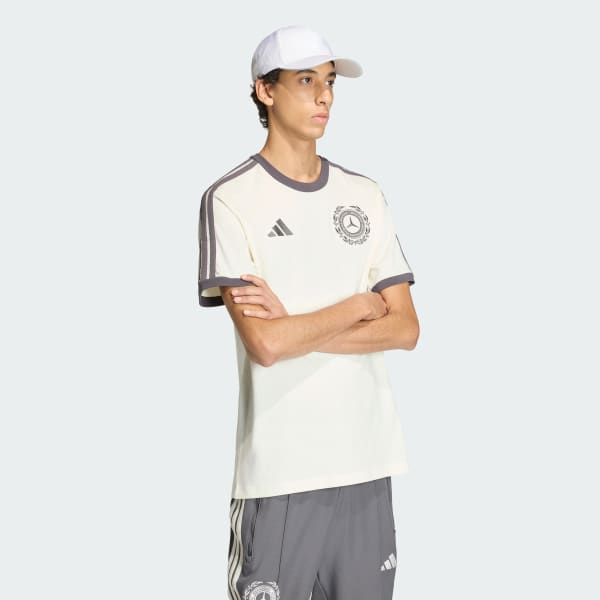 สีขาว เสื้อยืด MERCEDES AMG PETRONAS FORMULA 1 TEAM SILVER ARROWS ICON สำหรับผู้ชาย