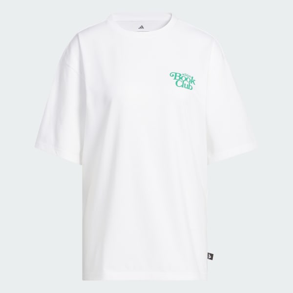 White Golf Book Club Graphic Oversized Tee