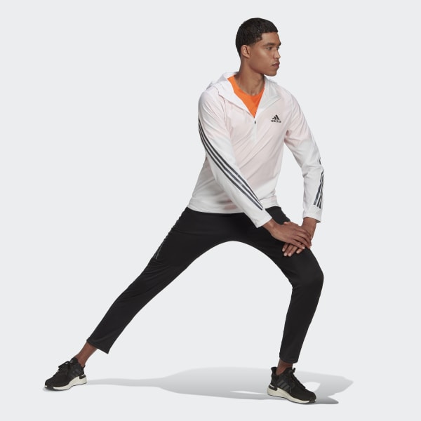 adidas Run Icons 3-Stripes Jacket - White | Free Shipping with