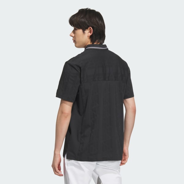 Black Badge of Sport Jacquard Logo Short Sleeve Polo Shirt