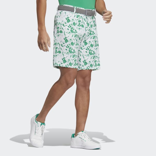 สีขาว กางเกงขาสั้นพิมพ์ลาย Play Green