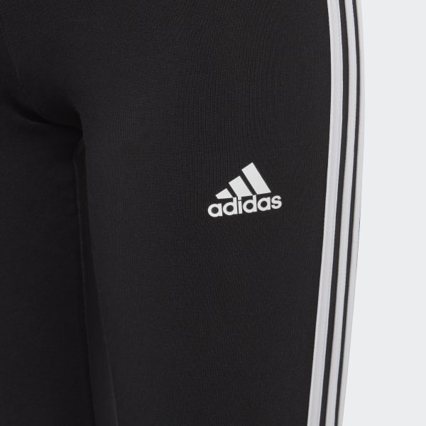 adidas Essentials 3-Stripes Cotton Tights - Black