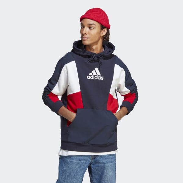 Azul Polera con Capucha Essentials Colorblock