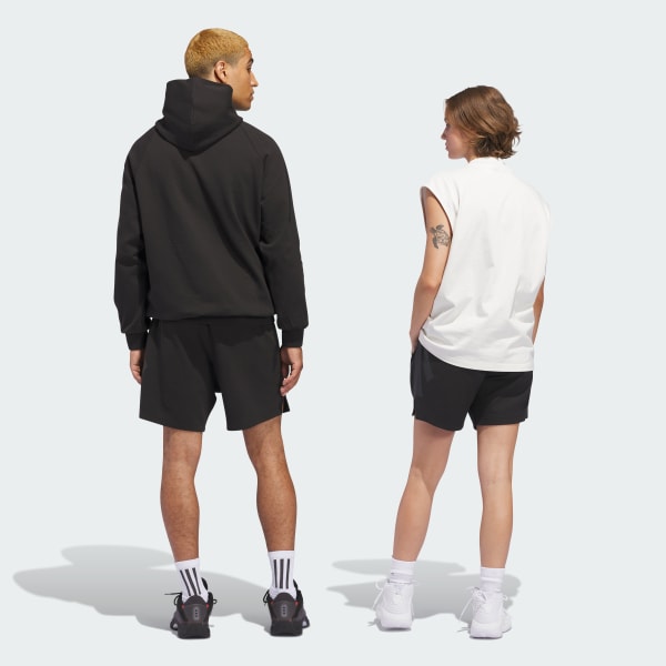 สีดำ กางเกงขาสั้นผ้าสเปเซอร์ adidas Basketball