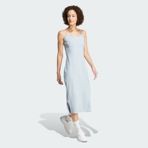 Μπλε ALL SZN Rib Fitted Midi Dress